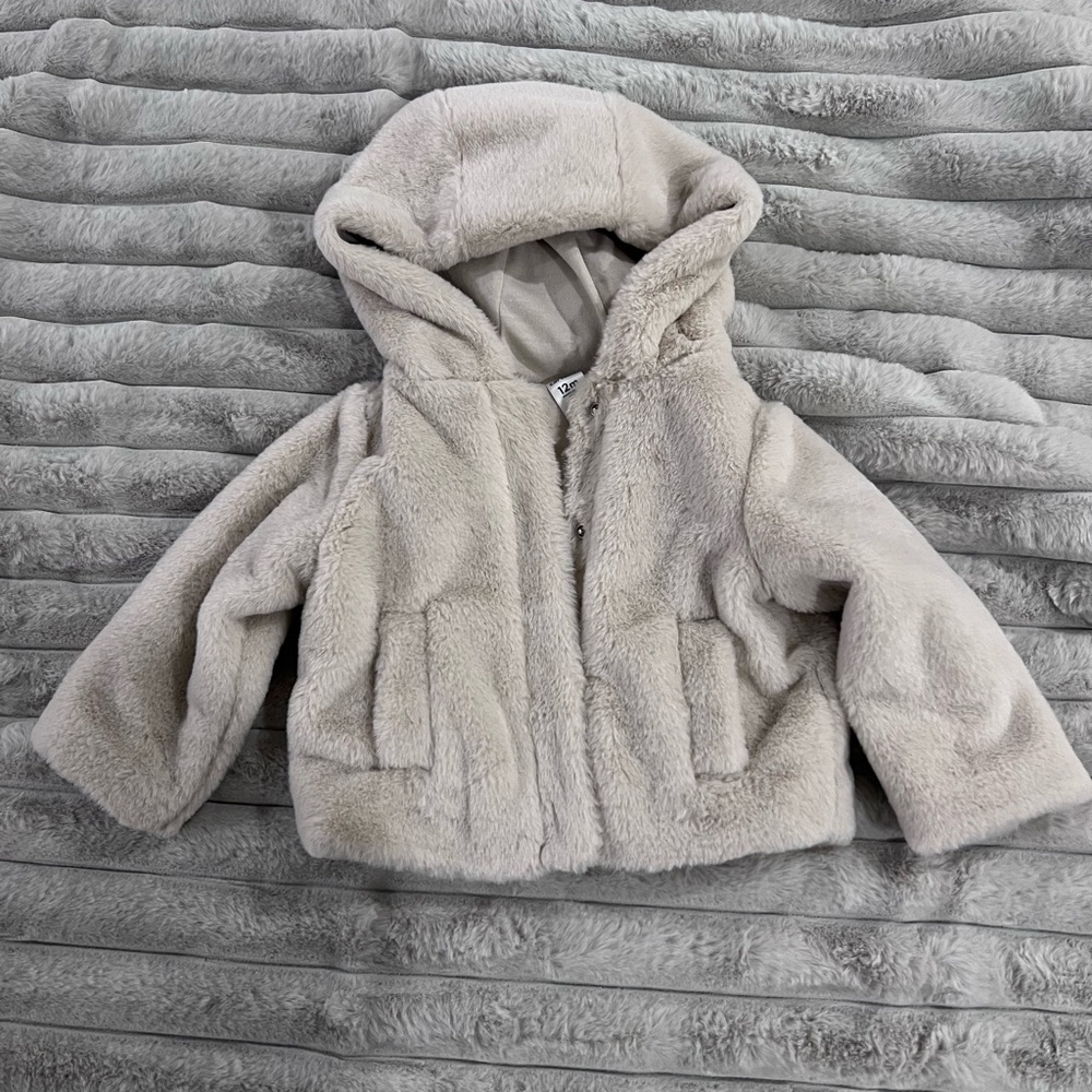 Carter's Cream Fleece Kids Puffer Jacket